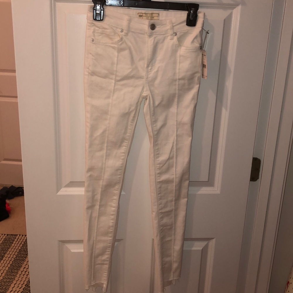 Free People White Del Wray Jeans